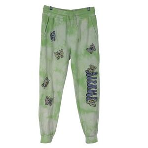 RipNDip Butterfly Tie Dye Sweatpants Green Graphic Joggers Men's S